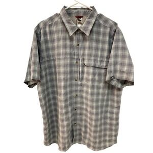 The North Face Mens XL/TG Plaid Short Sleeve Button Up Shirt Casual Outdoor